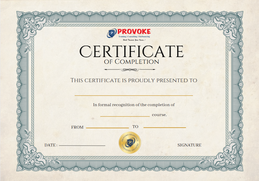 provoke certification